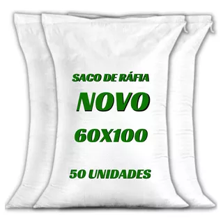 Saco De Ráfia Grande 60x100 60kg Kit Com 50 Unidades