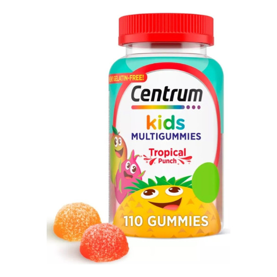Kids Americano,Tropical Punch 110 Gomitas Vitaminas Para Niños