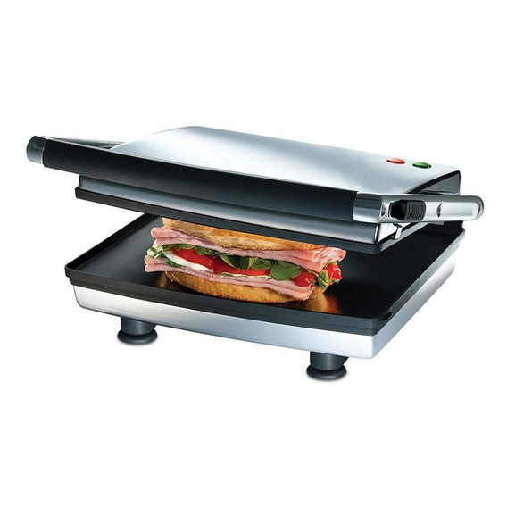 Plancha Panini Oster® De Superficie Plana Ckstsm3884 Color Gris