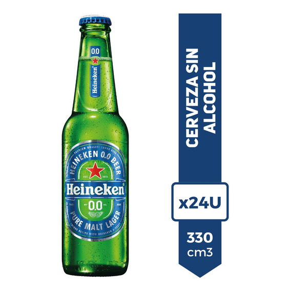 Cerveza Heineken Porrón Sin Alcohol 330cc X24