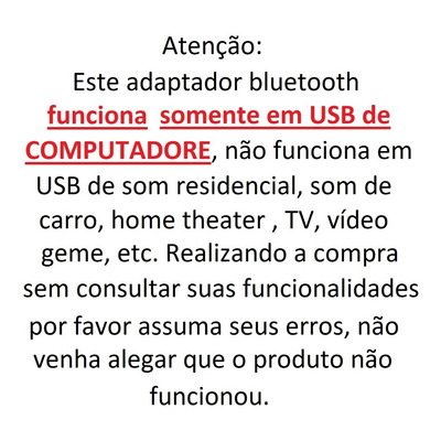 Mini Transmissor Adaptador Bluetooth Csr Versão 5.0 Dongle