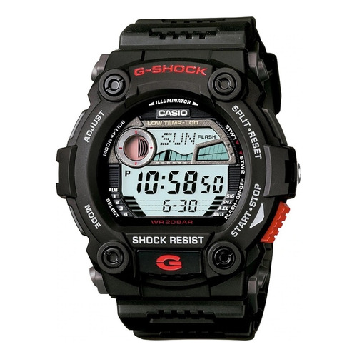 Reloj G-shock  G-7900-1d Digital Con Gráfico Hombre Original Color De La Correa Negro Color Del Fondo Gris