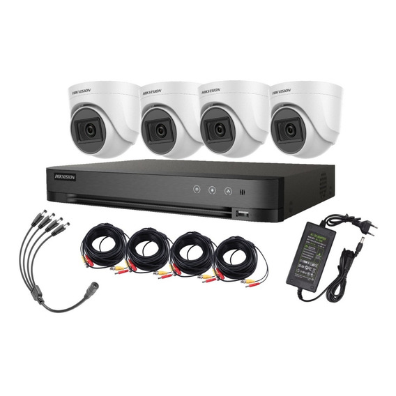 Kit Profesional Hikvision 4 Camara Exterior Fhd 1080p