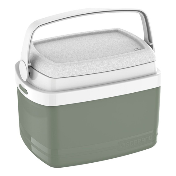 Caja térmica para cerveza y bebidas, 5 litros, playa, pesca, acampada, color verde