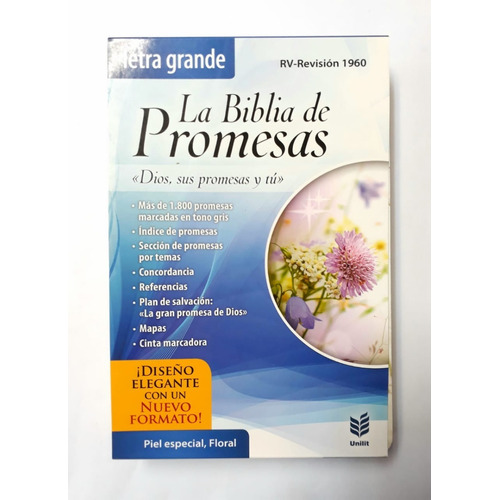 Biblia Promesas P/mujeres, Reina Valera 1960, Blanco Floral