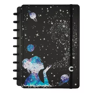 Caderno Inteligente Médio Poeira Das Estrelas 80fl