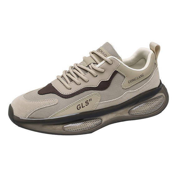 Zapatos Casuales Deportivos Beige Para Hombre Xm-gl3182