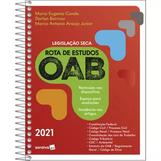 Rota De Estudos - Oab, De Barroso, Darlan. Editora Saraiva Educação S. A. Em Português, 2021