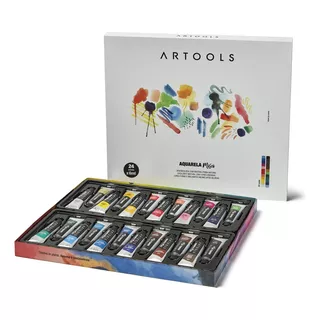 Tinta Aquarela Misci Artools Com 24 Cores 6ml