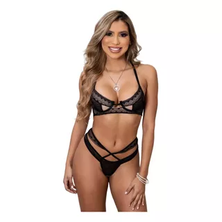 Lingerie Sexy Conjunto Nadador Sensual Renda Sedutora