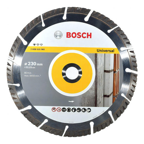 Disco De Diamante Bosch 2608615065 De 9 PuLG Corte Universal Color Gris/amarillo/blanco
