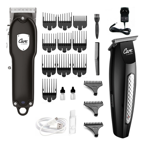 Kit Peluqueria Barberia Pro Cortadora + Patillera Recargable