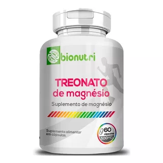 Suplemento Alimentar Bionutri Magnésio Treonina ( 1 Cápsula Contém 100mg De Treonina) 60 Cápsulas