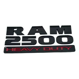 Dodge Ram 2500 Emblema Letra Porta Heavy Duty Preta