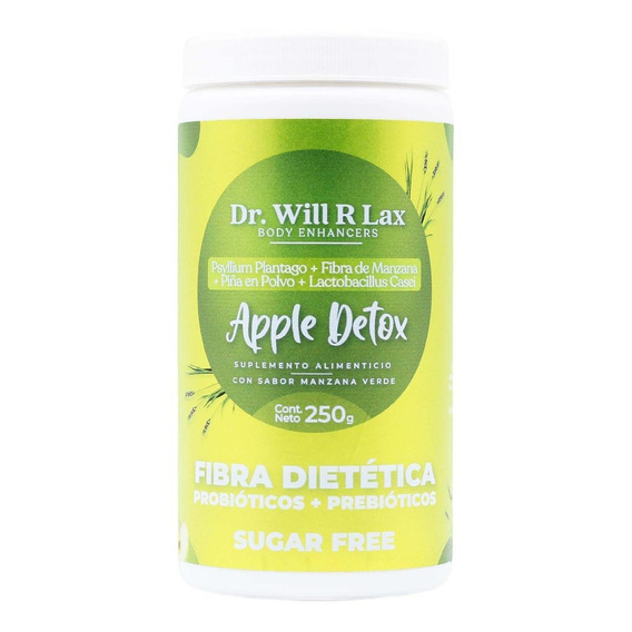 Apple Detox Fibra Dietética Sabor Manzana Verde 250 Gr Dr. W
