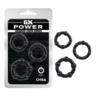 Kit Anillos Retardantes Gk Power Beaded Negro