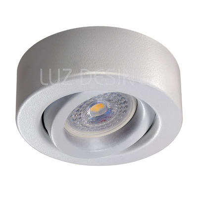 Spot Plafon Blanco Movil Circular Apto Led Gu10 Luz Desing