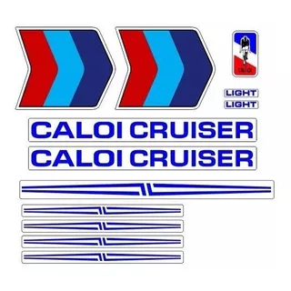 Adesivos Caloi Cruiser Light Azul Metaliz. - Frete Grátis