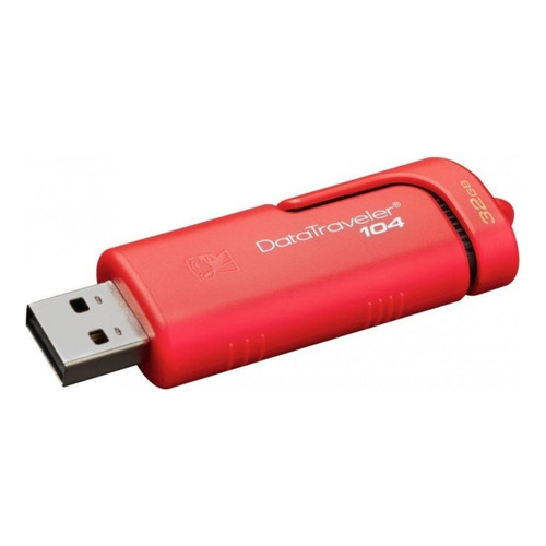 Memoria USB Kingston DataTraveler 104 DT104 32GB 2.0 rojo