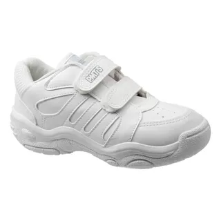 Zapatilla Rubber Plumitas Colegial Blanca Para Niños