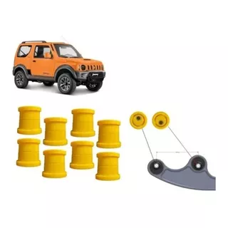 Kit 8 Bucha Tensor Link Suspensão Jimny Correção Caster Lift