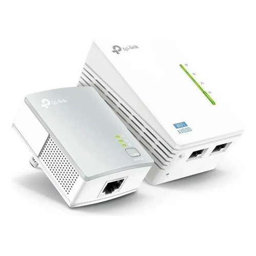 Kit Extensor Powerline Wifi Av600 Tplink Tl-wpa4220kit Color Blanco