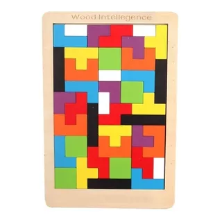 Tetris Quebra Cabeça 100% Madeira 40pcs Desafio Presente Top