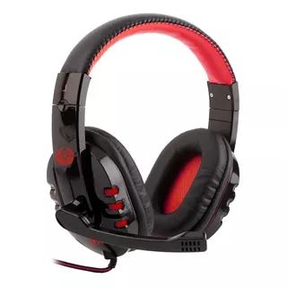 Fone De Ouvido Over-ear Gamer Haiz Alpha 1804 Preto E Vermelho