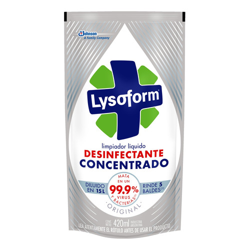 Limpiador Lysoform Desinfectante Concentrado Original repuesto 420ml