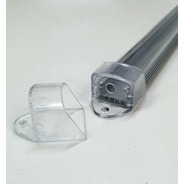 Calha Perfil De Aluminio P/ Barra De Led. Transpar / Leitoso