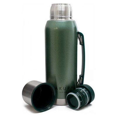 Termo Sakura 1l Tapón Cebador Acero Inox 26770b/g Bazarnet P