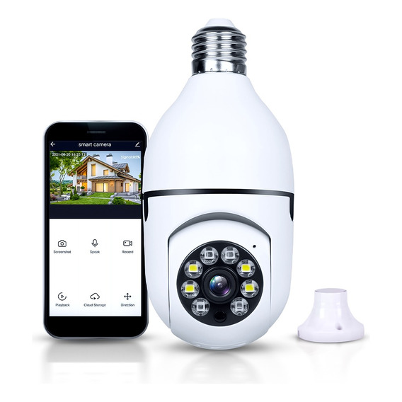 Camera Ip Inteligente Lampada Panoramica Yoosee Wifi E Espiã