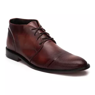 Zapato Tipo Bota Color Miel Semiformal Casual Para Hombre630
