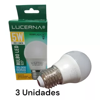 Bombillo Led 5w Lucerna G45 3000k Pack 3 Unidades