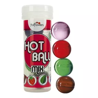 Hot Ball Mix Bolinhas Explosivas Hot Flowers 4 Sabores Chocolate Morango Menta E Uva