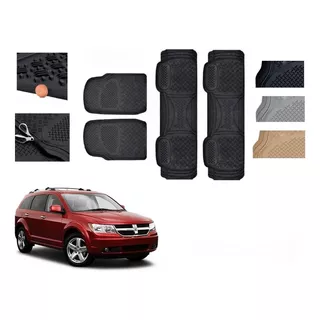 Kit Tapetes Uso Rudo Dodge Journey 3 Filas De Asientos 2007 2008 2009 2010 2011 2012 2013 2014 Rubber Black Original