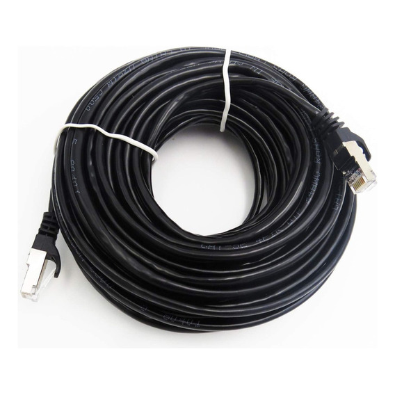 Cable De Red Cat6 Rj45 De 30 Metros Para Exterior Armado