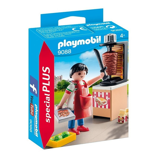 Figura Armable Playmobil Special Plus Vendedor De Kebab 17 Piezas 3+