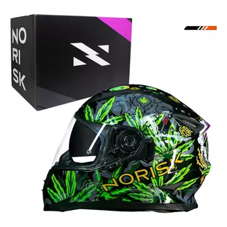 Capacete Norisk Ff302 Soul Magic Seeds Verde