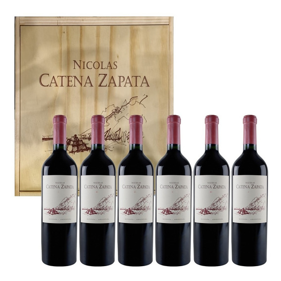 Vino Nicolas Catena Zapata Blend 750 Ml Caja Madera X 6 