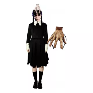 Fantasia Vandinha Wandinha Addams Adulto Infantil Full