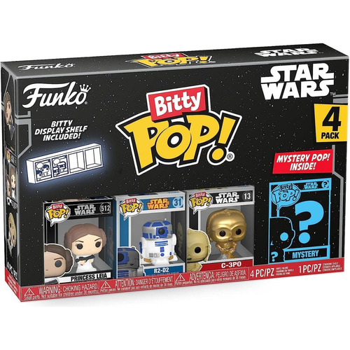 Funko Bitty Star Wars Leia, R2-d2, C-3po + Bitty Mistery