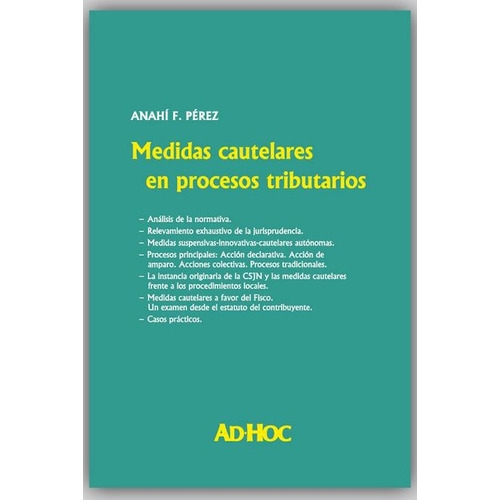 Medidas Cautelares En Procesos Tributarios - Anahi, F., Pere
