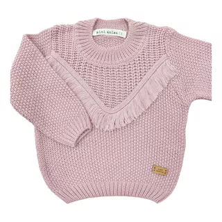Sweater Flecos Mini Anima Tejido Bebe Kids Abrigo Rosa Viejo
