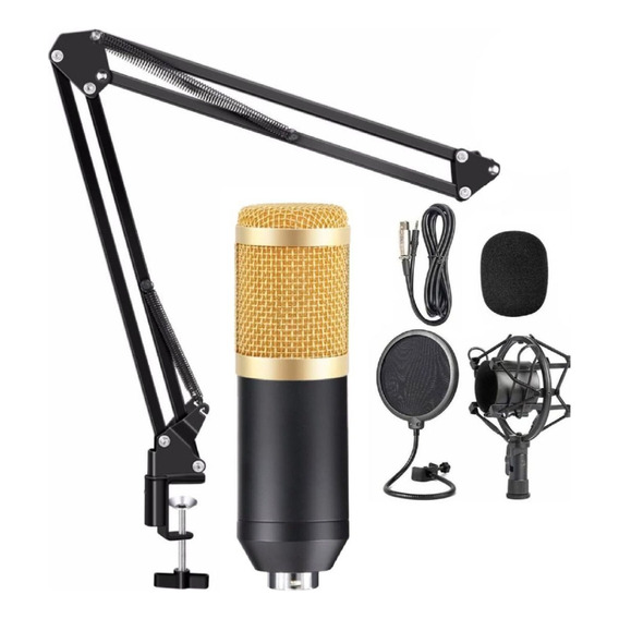 Kit Microfono Omnidireccional Soporte Brazo Antipop Araña 2