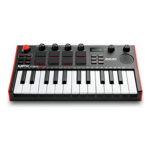 Controlador Midi Akai Mpk Mini Play Mk3, cor preta