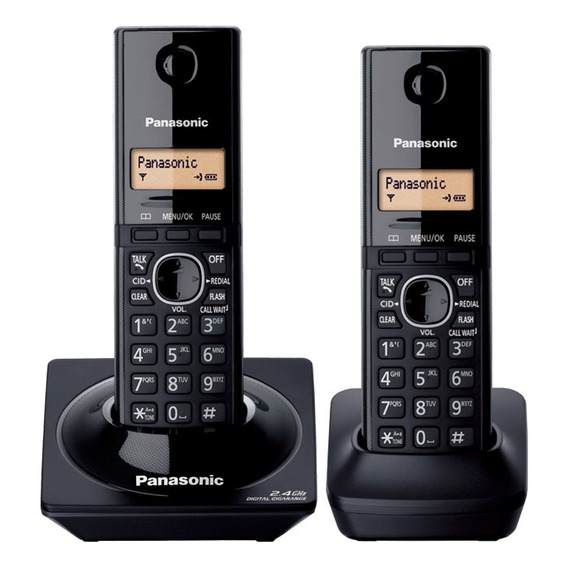 Teléfono Inalámbrico Panasonic Con Anexo Tg3452 Color Negro