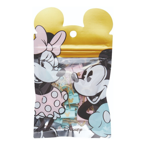 Aprieta Papel Binder Clips Mickey & Minnie Mooving 19mm X 12