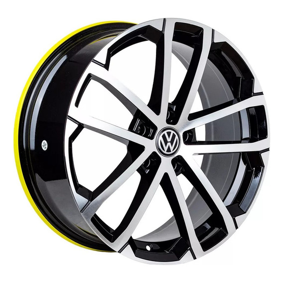 Volkswagen 18x7.5 5x112 Et43 Black Machien (4 Llantas)