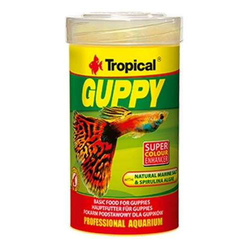 Alimento Para Peces Guppy Tropical 250ml 50g / Fauna Salud